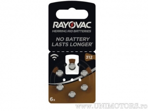 Batería V312 para audífono 1.45V blister de 6 piezas - Rayovac