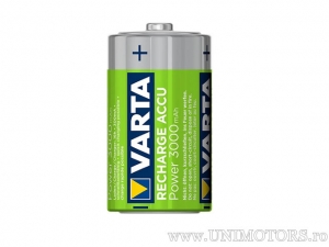 Bateria D recarregável ACCU Power 1.2V 3000mAh blister conjunto 2un - Varta