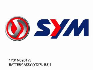 BATTERY ASSY (YTX7L-BS)1 - 1Y01N0201YS - SYM