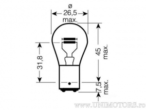 BAW15D DIADEM 12V 21/5W Blister - Osram