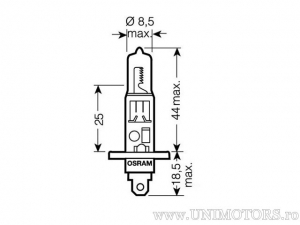 Bec H1 P14.5s Night Breaker Silver 12V 55W - Osram