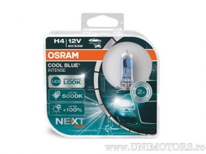 Bec H4 P43t-38 Cool Blue Intense 12V 60/55W conjunto 2peças - Osram