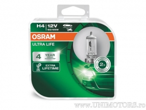 Bec H4 P43t Ultra Life 12V 60/55W conjunto 2un - Osram