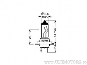 Bec H7 PX26d TRUCKSTAR PRO 24V 70W - Osram