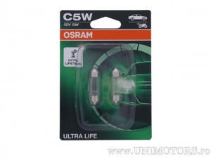 Bec SV8.5-8 Ultra Life 12V 5W L: 36mm blister 2buc - Osram