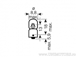 Bec T2W BA9S 24V 2W - Osram