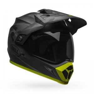 BELL - Kask MX-9 ADVENTURE MIPS Stealth, matowy czarny / kamuflaż / żółty [M]