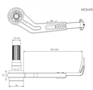 Bescherming koppelingshendel voor diameter 13-18mm - Honda CBR 1000 RR Fireblade / CBR 1000 RRS Fireblade Edition - Puig