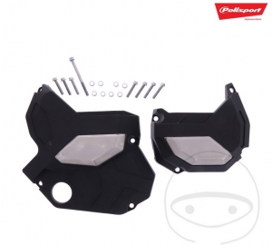 Beschermingsset voor koppelingsdeksel en dynamo in zwart Polisport - Kawasaki Z 650 H ABS ('17-'19) / Kawasaki Z 650 K ABS ('20-