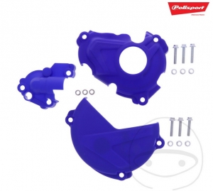 Beschermkap koppeling en ontsteking, blauwe Polisport set - Yamaha YZ 250 F 4T ('19-'21) - JM