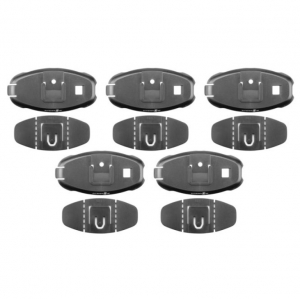 Bevestigingskit met lijm voor communicatiesysteem op motorhelm model Interphone Intercom model Active/Connect (kit van 5 stuks)