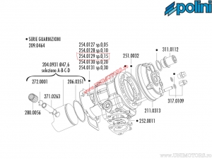 Big Evolution Cylinder Gaskets (thickness 0.15mm / 10 pieces) - 254.0129 - Polini