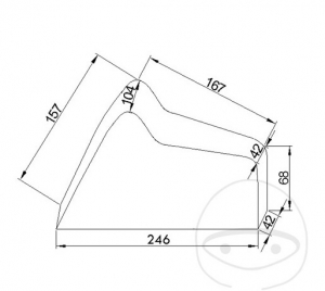 Binnenhoes motor 246 x 157 cm grijze kleur - JM