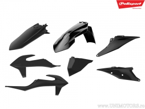 Black plastic set - KTM EXC 150 TPI / EXC 300 TPI / EXC-F 250 ie 4T ('20-'22) / EXC-F 350 ie 4T Sixdays ('20-'21) - Polisport