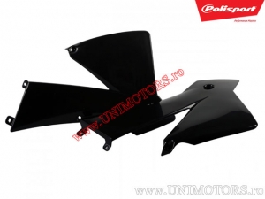 Black radiator fairing - KTM EXC 125 2T / EXC 250 / EXC 300 / EXC Racing ('03-'04) / SX ('01-'04) - Polisport