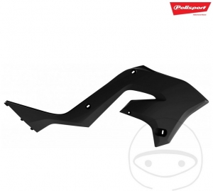 Black radiator fairing Polisport - Kawasaki KX 125 M ('03-'08) / Kawasaki KX 250 M 2T ('03-'08) - JM