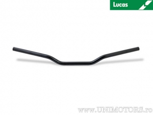 Black steel handlebar Speedfighter with diameter 25.4mm and length 860mm with cable passage housing - Lucas TRW