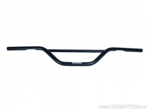 Black steel handlebar with Enduro/Cross reinforcement, diameter 25.4mm, length 900mm - Fehling