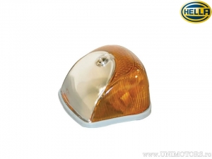 Blinker für geneigte Flächen 27° teilweise verchromt 54x57mm orangefarbenes Glas - Hella