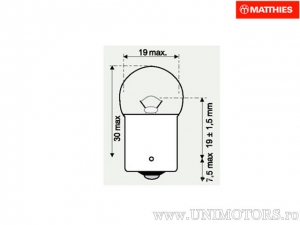 Blinkerlampe BA15S 6V 10W Satz von 10 - JM