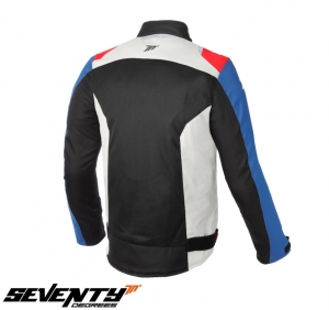 Blouson de course d'été pour hommes modèle Seventy SD-JR48 couleur: noir/rouge/bleu - Noir/rouge/bleu, M