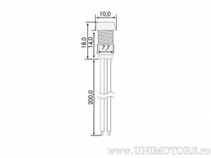 Blue LED indicator light with chrome housing - FOLIATEC