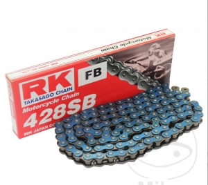 Blue RK RT428SB/124 Chain - AJP PR3 125 Enduro ('08-'15) / AJP PR3 125 Enduro City Sport ('13-'15) - RK