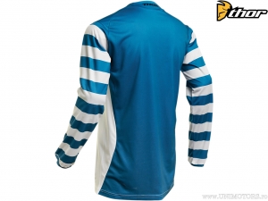 Blusa de enduro / cross Ringer (azul / branco) - Hallman