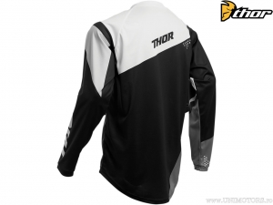 Blusa enduro / cross Juvenil (crianças) Setor Blade (preto / branco) - Thor