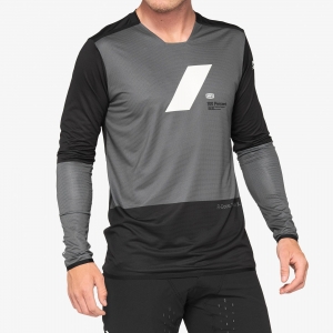 Blusa MTB R-Core X carvão/preto: Tamanho - MD