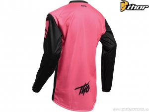 Bluza enduro / cross dla kobiet Sector Link (czarno-różowa) - Thor