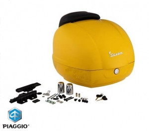 Boîte à bagages originale de 36 litres - couleur: jaune - Vespa GTS iGet / Super / Super Sport 4T LC 125-300cc - Piaggio