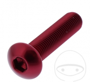 Bolvormige dop schroef Pro Bolt M10 x 1.25 x 45 mm aluminium rood - JM