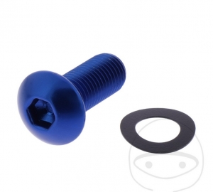 Bolzenkappen-Schraube Pro Bolt M10 x 1.25 x 25 mm Aluminium blau - JM