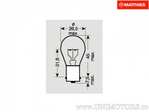 Bombilla BA15S 6V 21W - JM