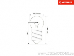 Bombilla de Faro E10 6V 0.6W - JM