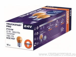 Bombilla PY21W BAU15S amarilla TRUCKSTAR PRO 24V 21W - Osram