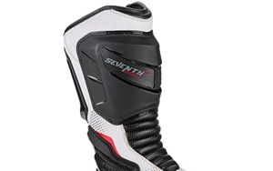 Botas (botas de motocicleta) Racing Unisex modelo Seventy SD-BR1 color: blanco/rojo - Blanco/rojo, talla 47