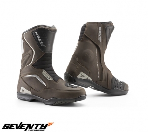 Botas (botas de motocicleta) Touring Unisex Seventy modelo SD-BT3 (versión corta de las botas SD-BT2) color: marrón - Marrón,