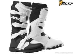 Botas de enduro / cross femininas Blitz XP (preto / branco) - Thor