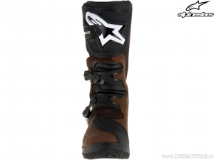 Botas de moto Corozal Adventure Drystar em couro oleado (marrom/preto) - Alpinestars