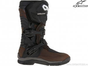 Botas de moto Corozal Adventure Drystar em couro oleado (marrom/preto) - Alpinestars