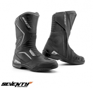 Botas de moto Touring Unisex modelo Seventy SD-BT2 color: negro - Negro, talla 39