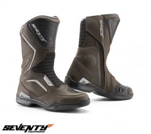 Botas de motocicleta Touring Unisex modelo Seventy SD-BT2 cor: marrom - Marrom, 44