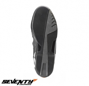 Botas de motocicleta Touring Unisex modelo Seventy SD-BT3 (versão curta das botas SD-BT2) cor: preto - preto, 40