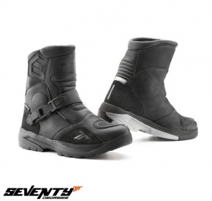 Bottes (chaussures) moto Adventure (Touring) Unisexe modèle Seventy SD-BA5 couleur: noir - Noir, 45