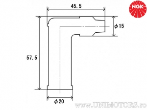 Bougiepijp L05EA - Aprilia Scarabeo 400 / Derbi Boulevard 50 / Gilera GP 800 / Piaggio MP3 300 / Vespa GTS 125 - NGK