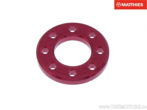 Boulon Saiba M8 8.00 x 16.00 x 1.90 mm aluminium Racing rouge - JM