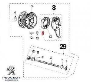 Brake shoe set - Peugeot Vogue LN / SN / VSN 50cc - Moped Peugeot