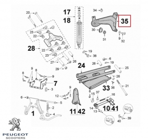 Brat suspensie spate original - Peugeot Jet Force 125 ie ('03-'07) / Jet Force Compressor ('05-'07) 4T LC 125cc - Peugeot